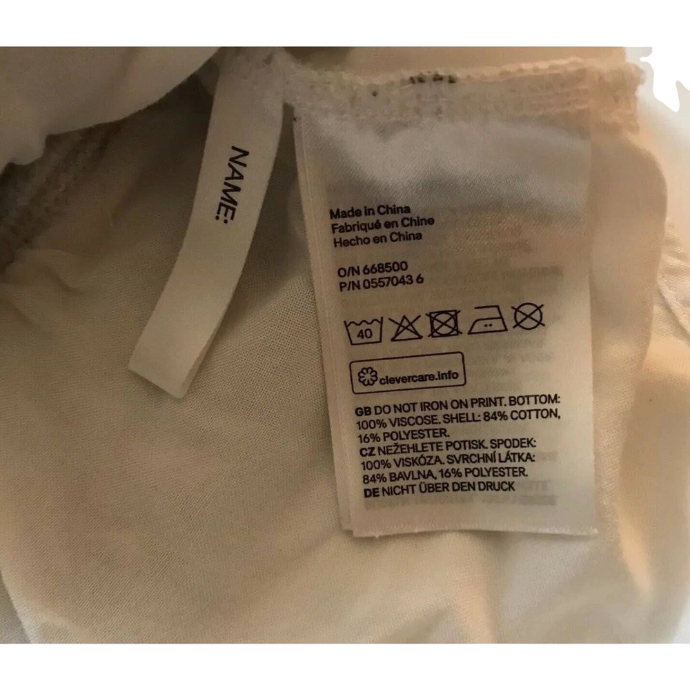 H&M Sweatshirt Tween 14Y+ Gray Manhattan Dreaming Varsity Preppy Layered Hem - Picture 7 of 7